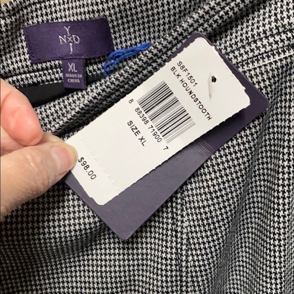 Black houndstooth pencil skirt XL - Picture 2 of 3